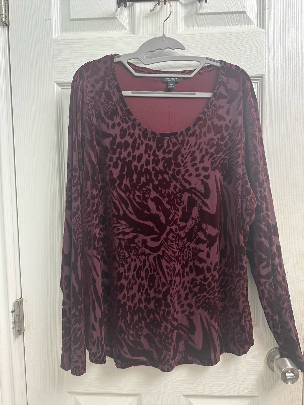 Simply Vers Wang Burgundy Long Tunic size XXL
